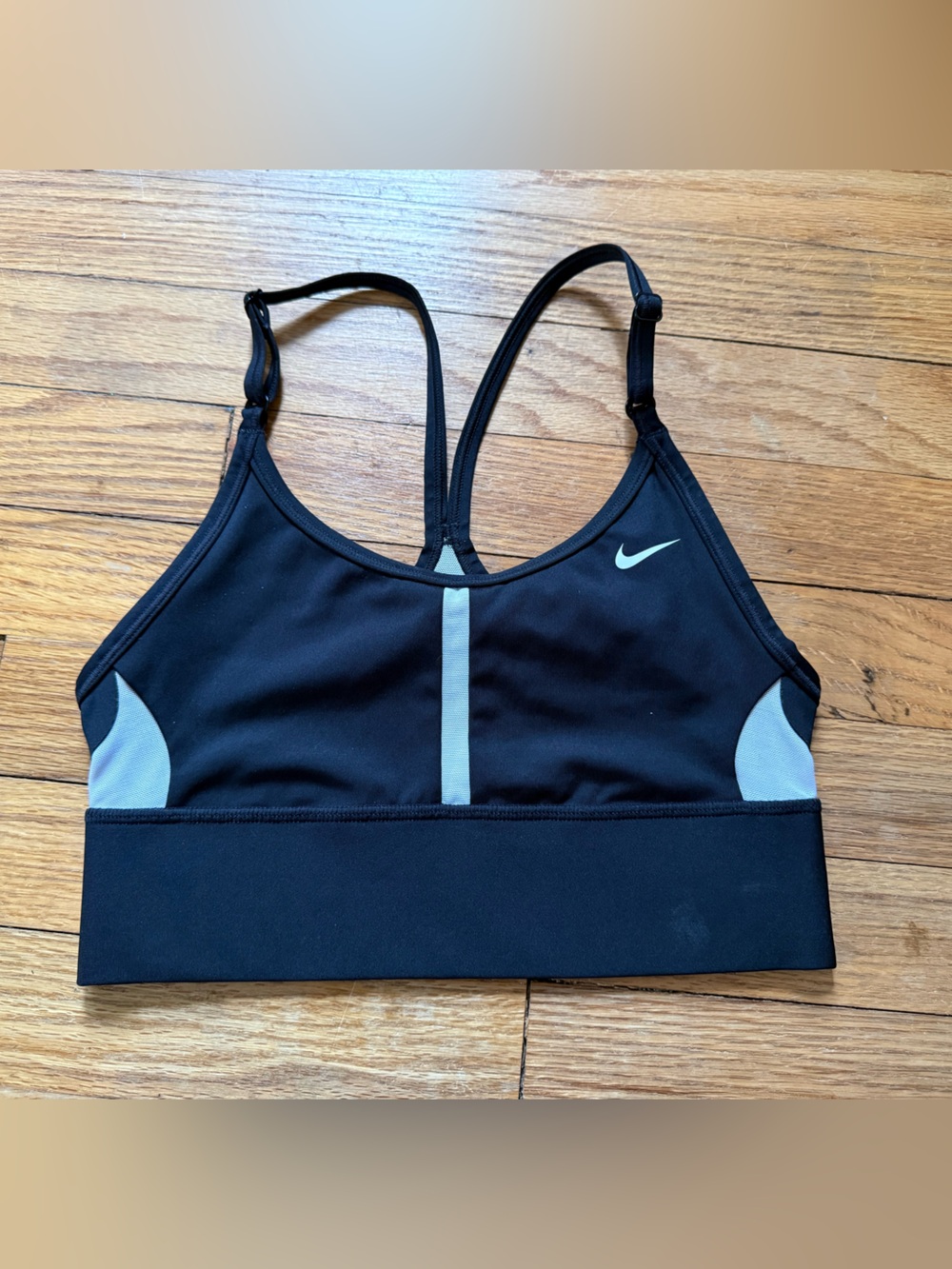 Nike Black Sports Bra with Light Gray Accents